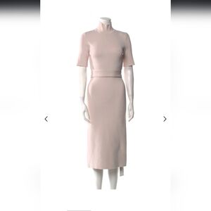 Scanlan Theodore Soft Pink/Beige Midi Dress